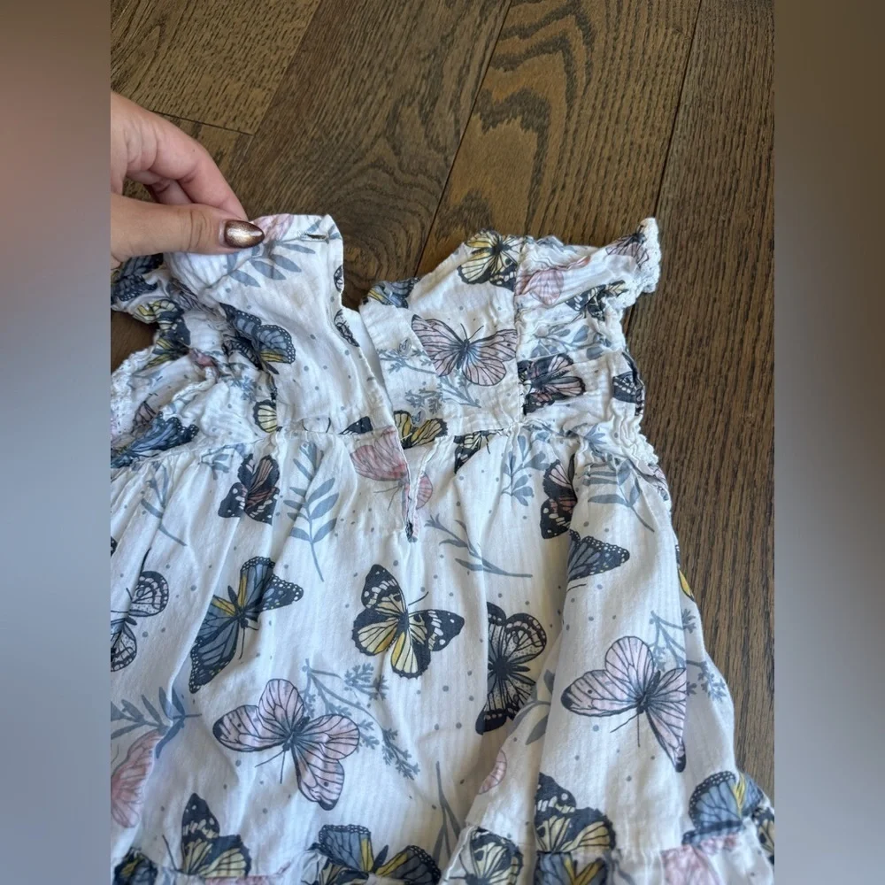 Catherine Malandrino White Butterfly Kids Dress